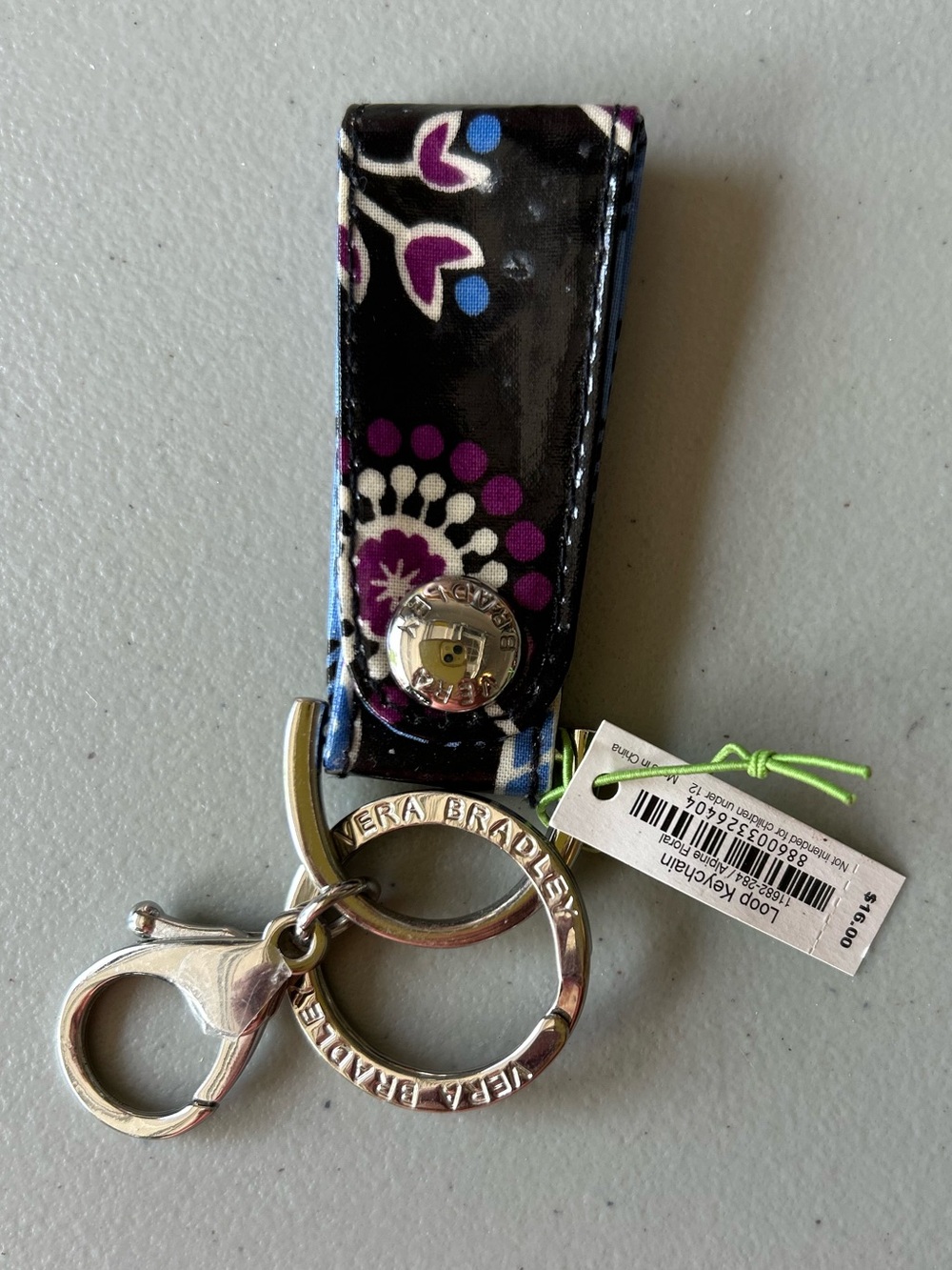 Vera Bradley Alpine Floral key chain - never used